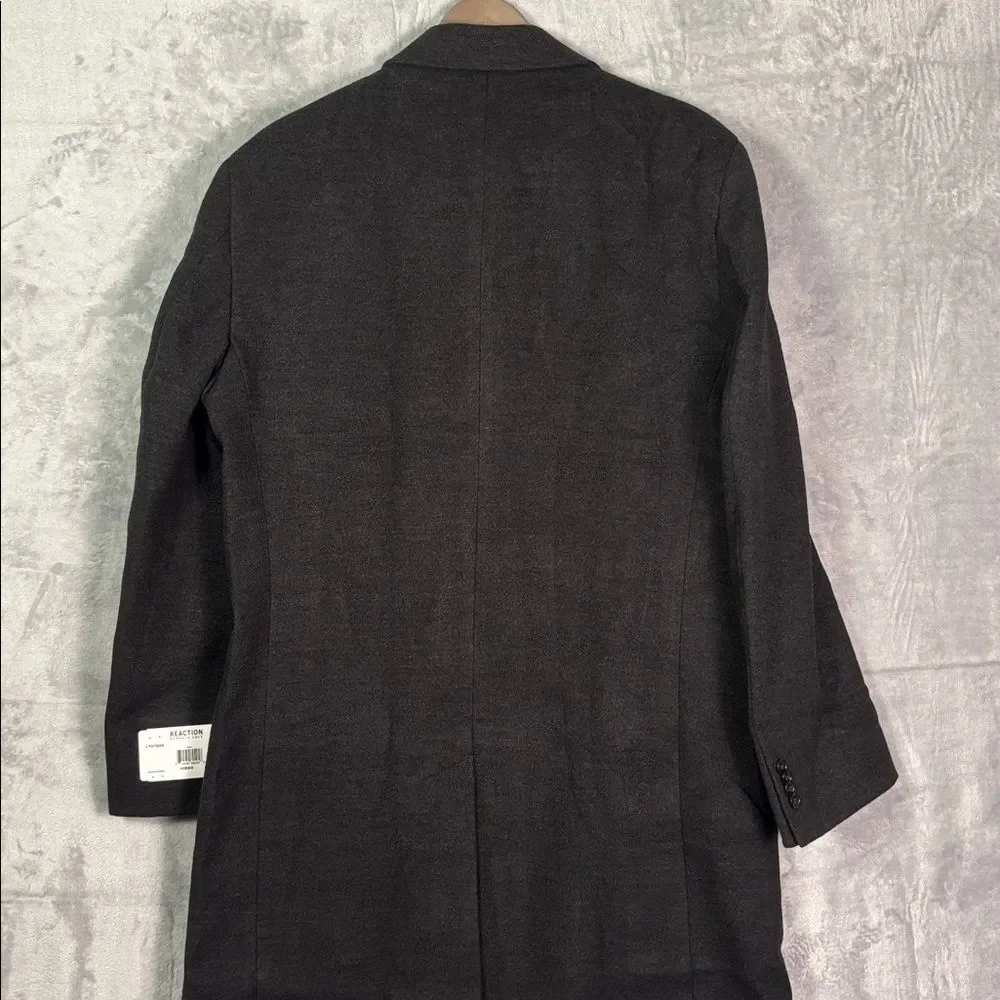 NWT Nee Kenneth Cole Reaction Charcoal Classic Fit Long Overcoat Size 40R